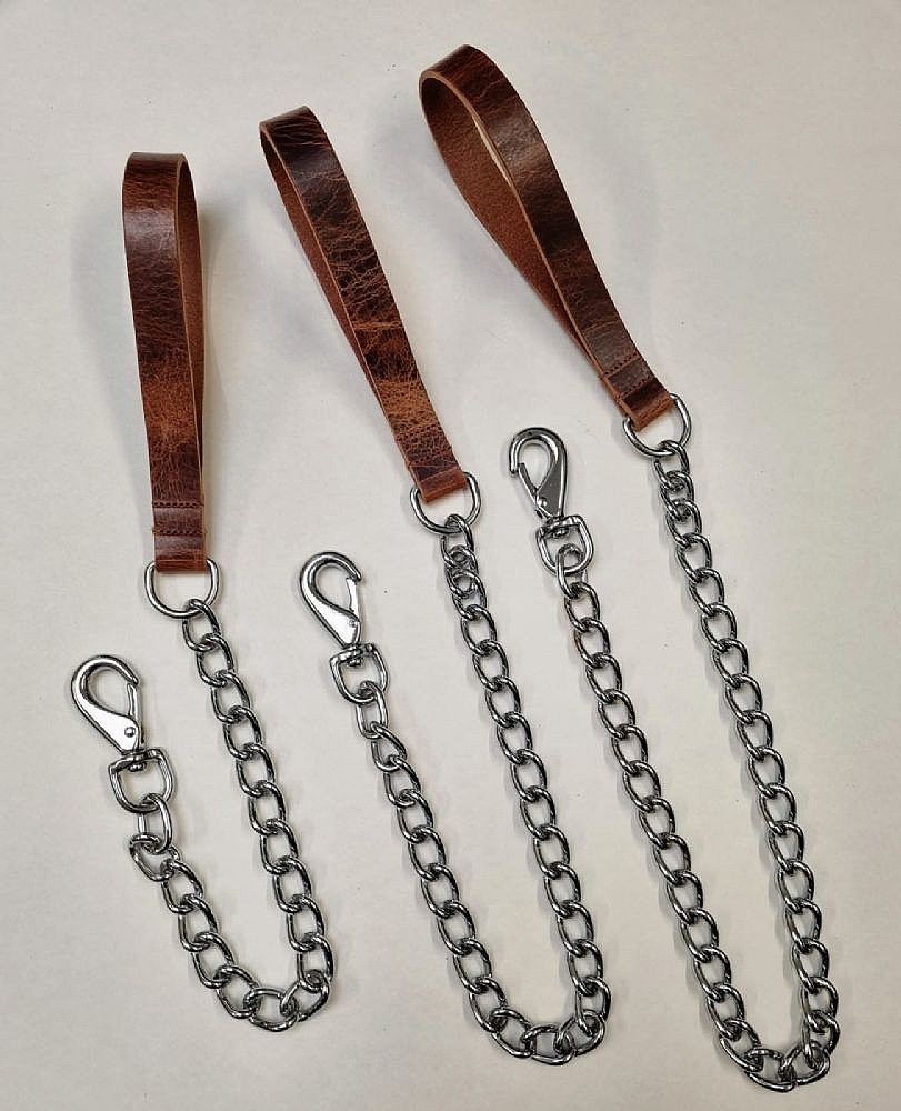 Chain Leads - Brown Handle